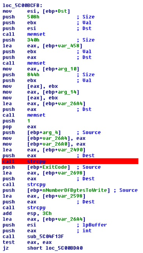 strcpy taking realm as source, with no length check on the destination